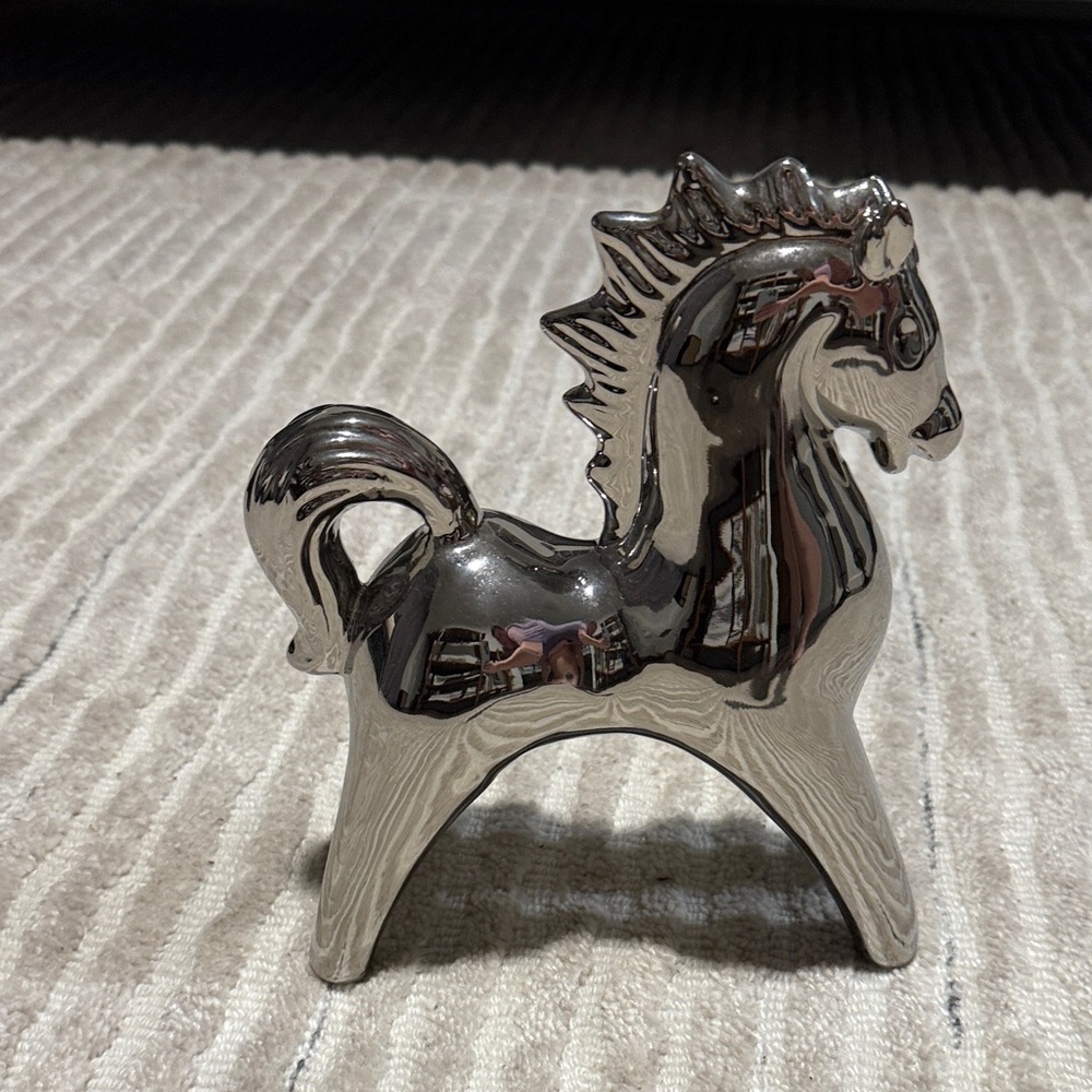 Pier 1 - Silver Horse Figurine 9”